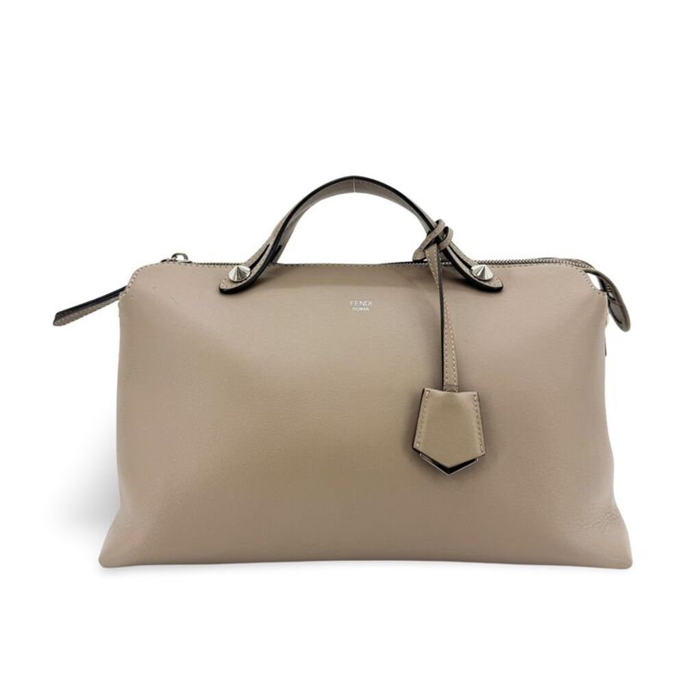 Fendi By The Way Satchel Calfskin Beige Leather Handbag